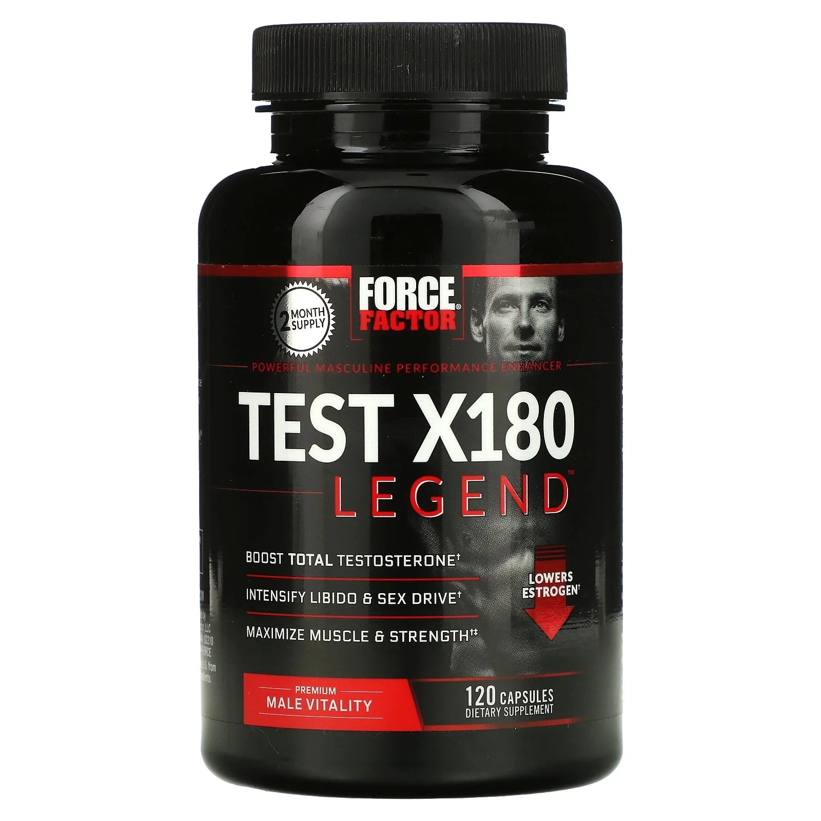 Test X180 Legend, Testosterone Booster, 120 Capsules,