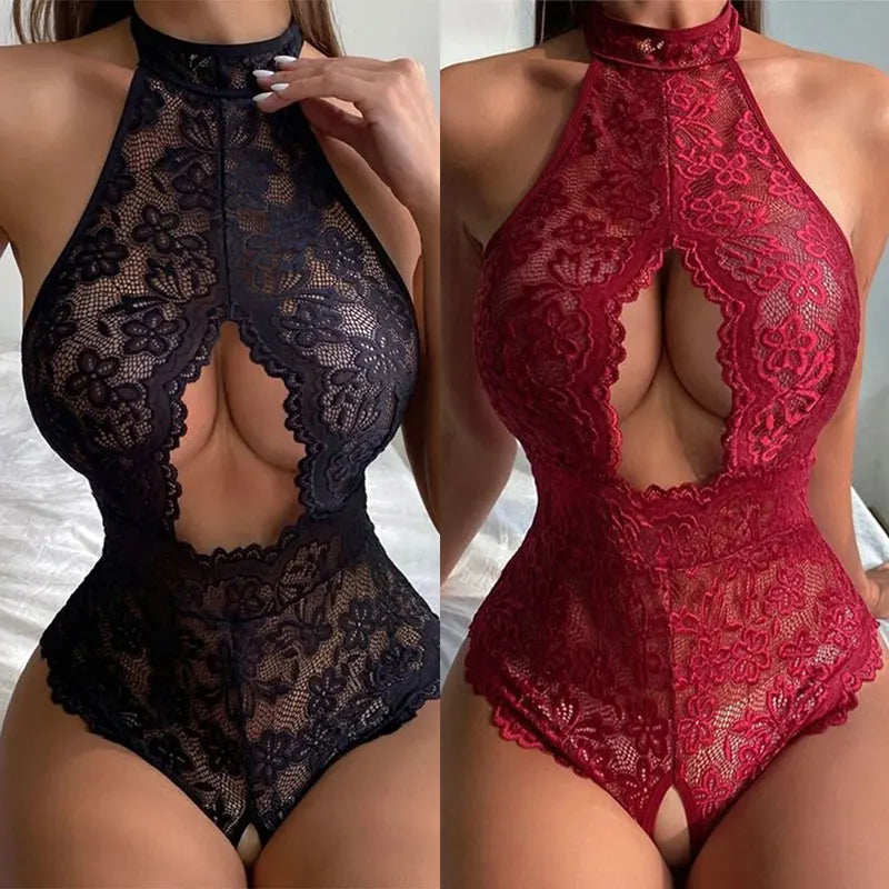 Woman Lingerie Sexy Dress Erotic Lace Lingerie Porno Clothes Transparent Lenceria Sexy Sleepwear for Sex Underwear Costumes