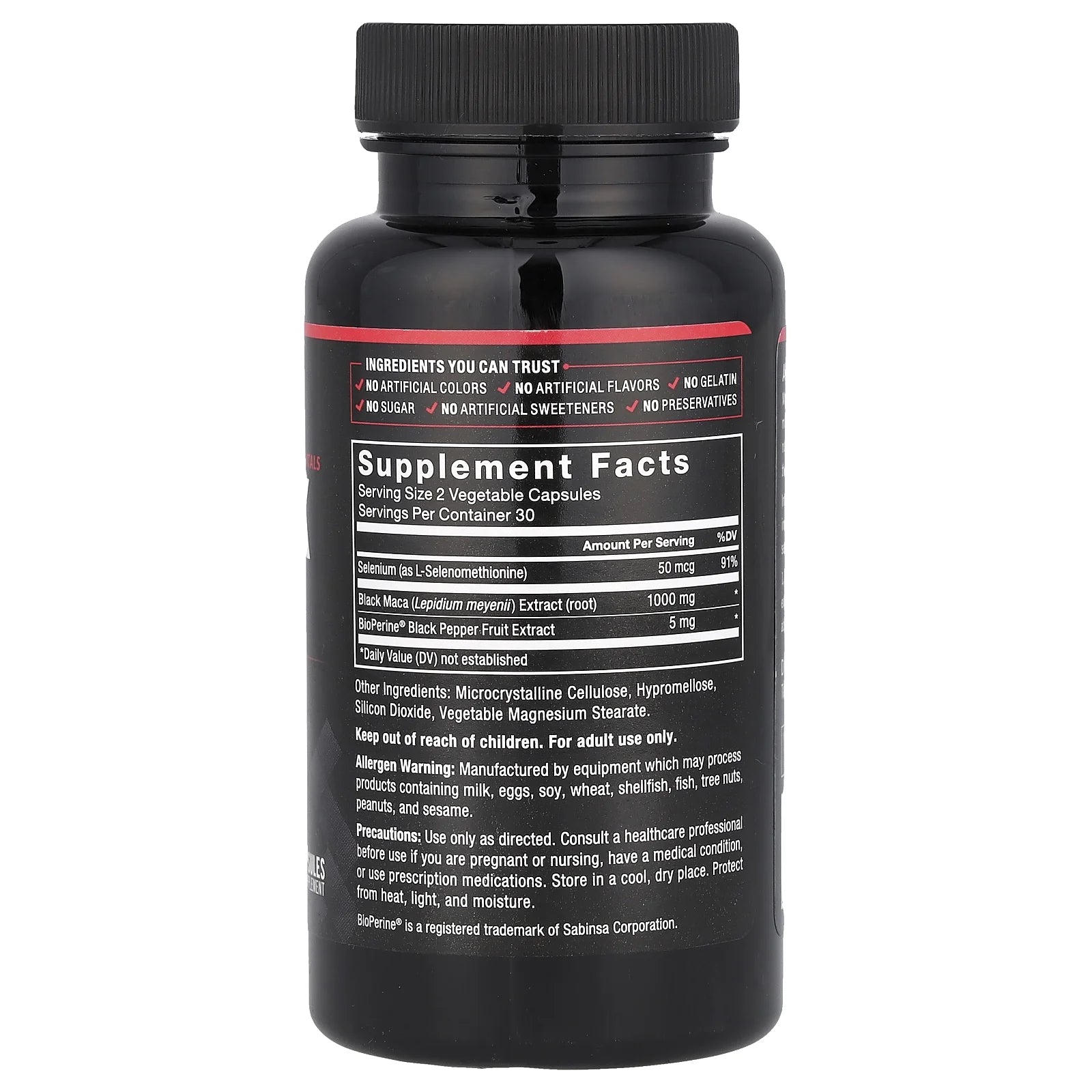 Fundamentals Black Maca, Key Natural Ingredient Traditionally Used to Enhance Vitality & Sex Drive, 1,000 Mg, 60 Count