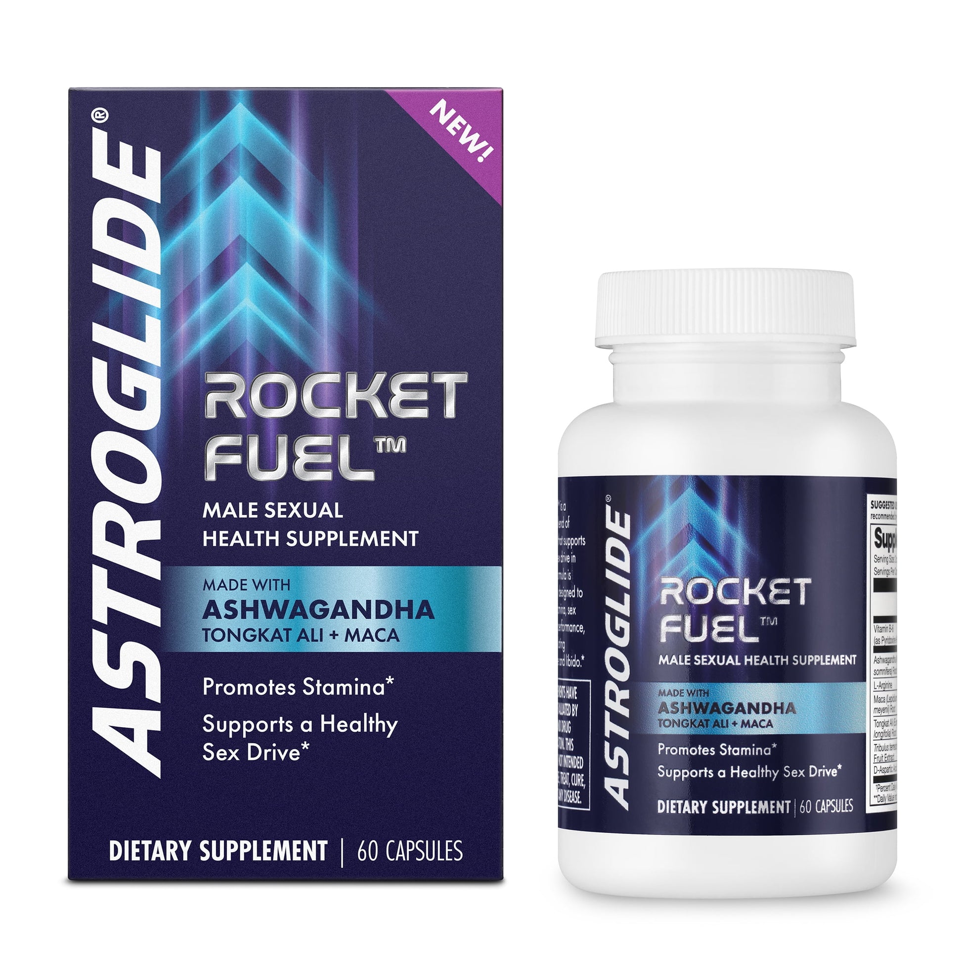 Rocket Fuel ® Supplement - Dietary Supplement 60 Capsules, Support Stamina & Libido, Boosts Sex Drive & Energy, Made with Ashwagandha