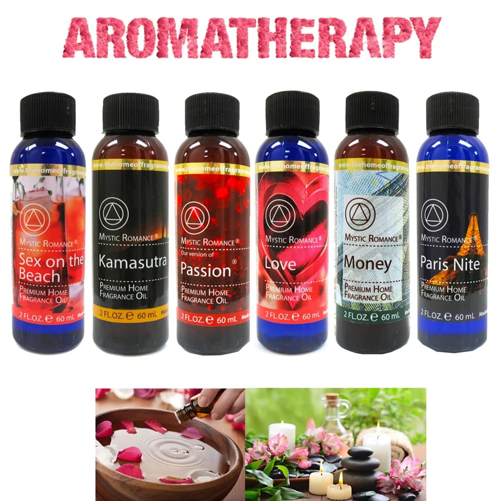 6 Aromatherapy Fragrance Diffuser Essential Oils Fresh Scents Air Purifier 60 Ml